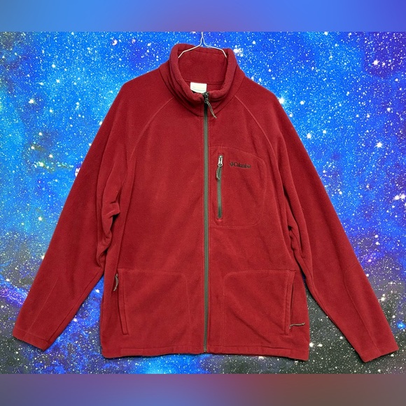 Columbia Sportswear Co. Burgundy Full Zip Fleece Jacket XXL - Picture 2 of 5